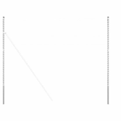 Fence Post 2 pcs Silver Powder-coated steel