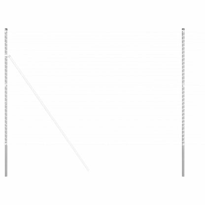 Fence Post 12 pcs Silver Powder-coated steel
