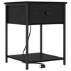 Bedside Cabinet Black oak 42 x 41 x 56 cm Engineered wood