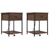 Bedside Cabinet 2 pcs Brown oak 42 x 41 x 56 cm Engineered wood