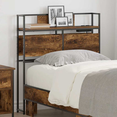 Storage Headboard Smoked oak 80 cm Engineered wood