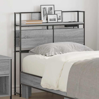 Storage Headboard Grey sonoma 80 cm Engineered wood