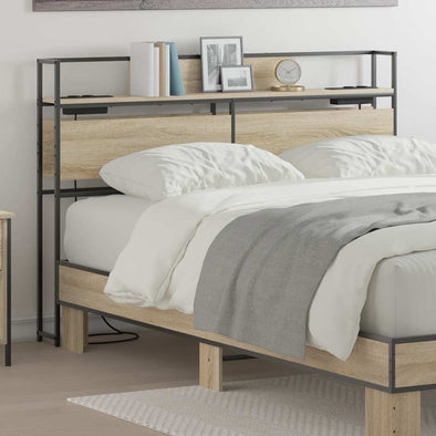 Storage Headboard Sonoma oak 135 cm Engineered wood