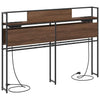 Storage Headboard Brown oak 135 cm Engineered wood