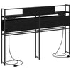 Storage Headboard Black oak 140 cm Engineered wood