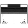 Storage Headboard Black oak 140 cm Engineered wood