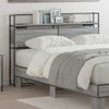 Storage Headboard Grey sonoma 160 cm Engineered wood