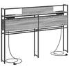 Storage Headboard Grey sonoma 160 cm Engineered wood