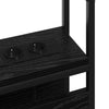 Storage Headboard Black oak 180 cm Engineered wood