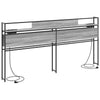 Storage Headboard Grey sonoma 180 cm Engineered wood