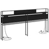 Storage Headboard Black oak 200 cm Engineered wood