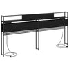 Storage Headboard Black oak 200 cm Engineered wood