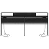Storage Headboard Black oak 200 cm Engineered wood