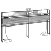 Storage Headboard Grey sonoma 200 cm Engineered wood