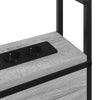 Storage Headboard Grey sonoma 90 cm Engineered wood