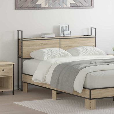 Storage Headboard Sonoma oak 120 cm Engineered wood