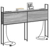 Storage Headboard Grey sonoma 135 cm Engineered wood
