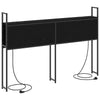 Storage Headboard Black oak 140 cm Engineered wood