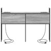 Storage Headboard Grey sonoma 140 cm Engineered wood