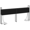 Storage Headboard Black oak 180 cm Engineered wood