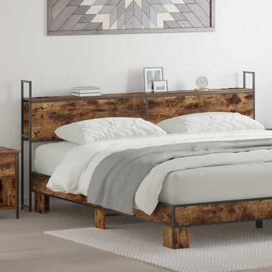 Storage Headboard Smoked oak 180 cm Engineered wood