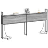 Storage Headboard Grey sonoma 180 cm Engineered wood