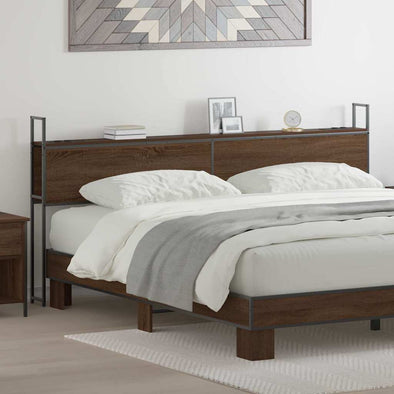 Storage Headboard Brown oak 180 cm Engineered wood
