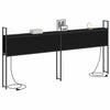 Storage Headboard Black oak 200 cm Engineered wood