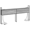 Storage Headboard Grey sonoma 200 cm Engineered wood