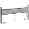 Storage Headboard Grey sonoma 200 cm Engineered wood