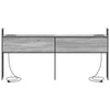 Storage Headboard Grey sonoma 200 cm Engineered wood