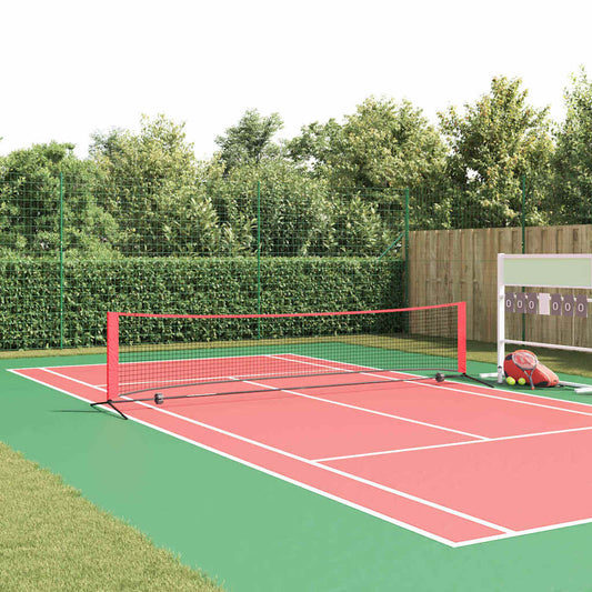 Tennis Net Folding Black and Red 396 x 92 x 87 cm Polyester