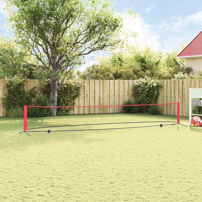 Tennis Net Folding Black and Red 595 x 90.5 x 87 cm Polyester