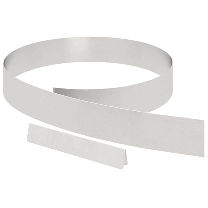 Lawn Edging 450 x 0.05 x 10 cm Stainless Steel Silver