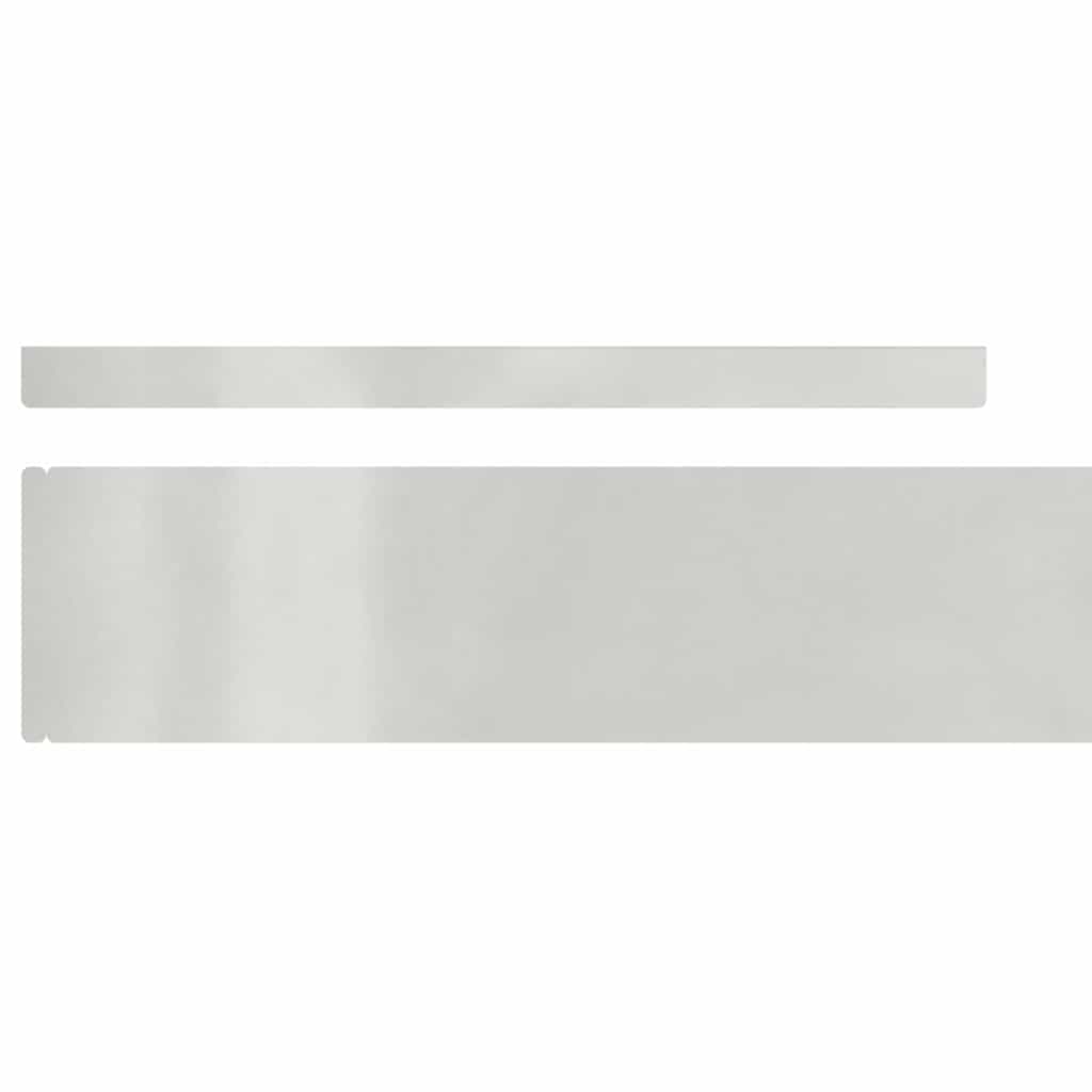 Lawn Edging 450 x 0.05 x 10 cm Stainless Steel Silver
