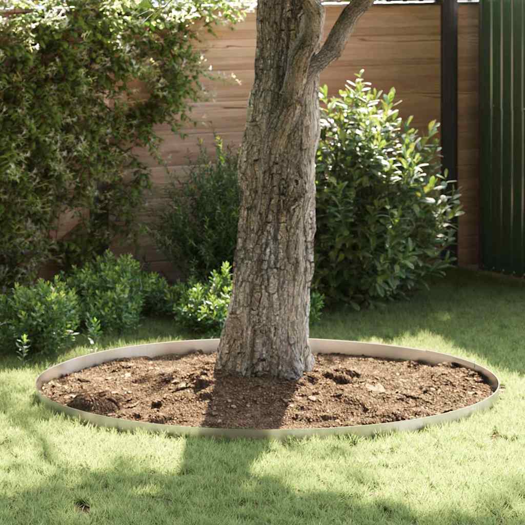 Lawn Edging 4 pcs 450 x 0.05 x 10 cm Stainless Steel Silver
