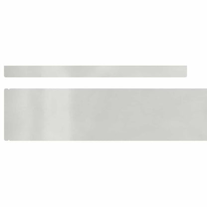 Lawn Edging 4 pcs 450 x 0.05 x 10 cm Stainless Steel Silver