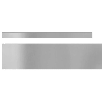 Lawn Edging 4 pcs 450 x 0.05 x 10 cm Galvanised Steel Silver