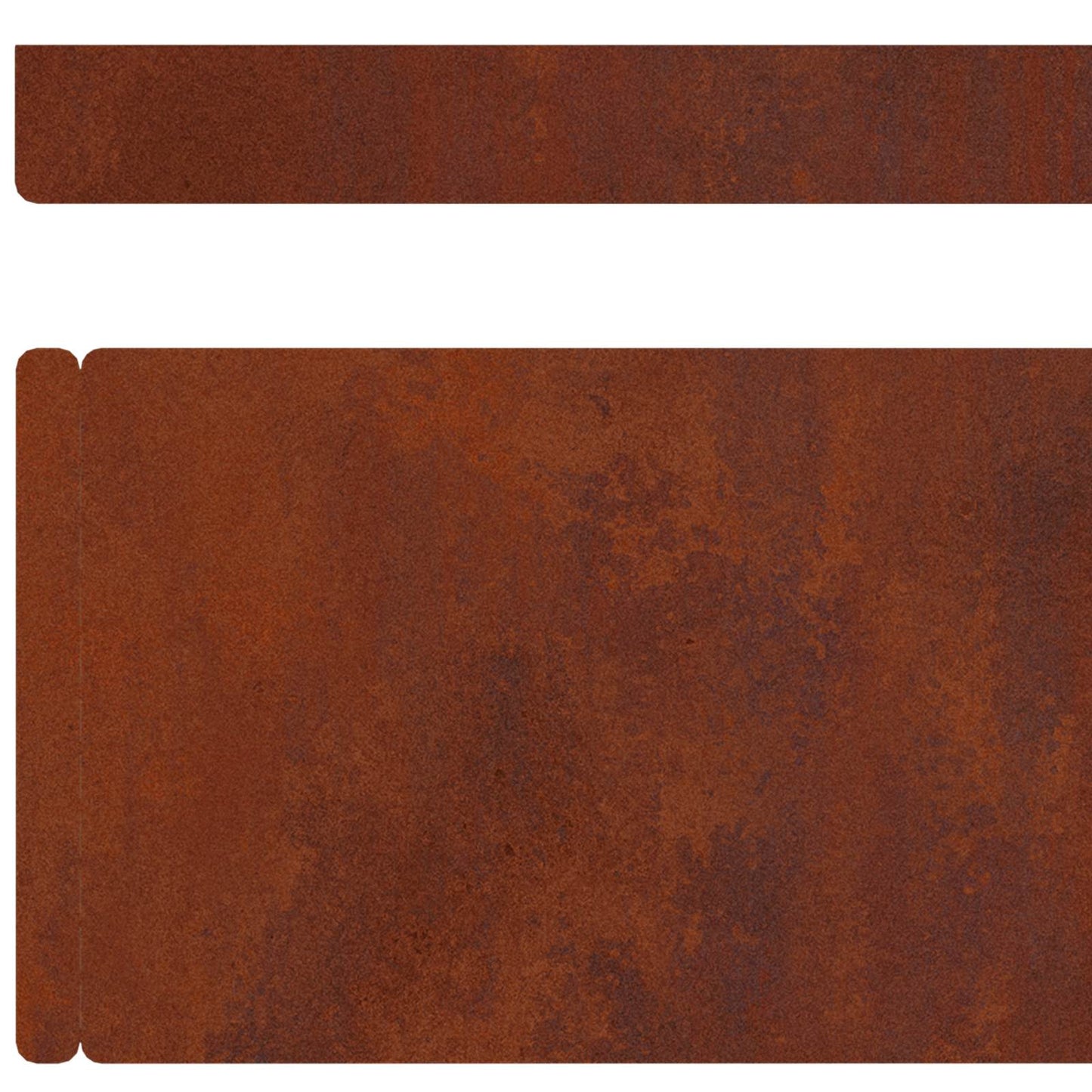 Lawn Edging 4 pcs 450 x 0.05 x 10 cm Weathering Steel Rusty