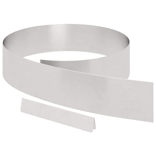 Lawn Edging 450 x 15 cm Stainless Steel Silver