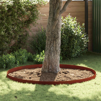 Lawn Edging 450 x 15 cm Weathering Steel Rusty
