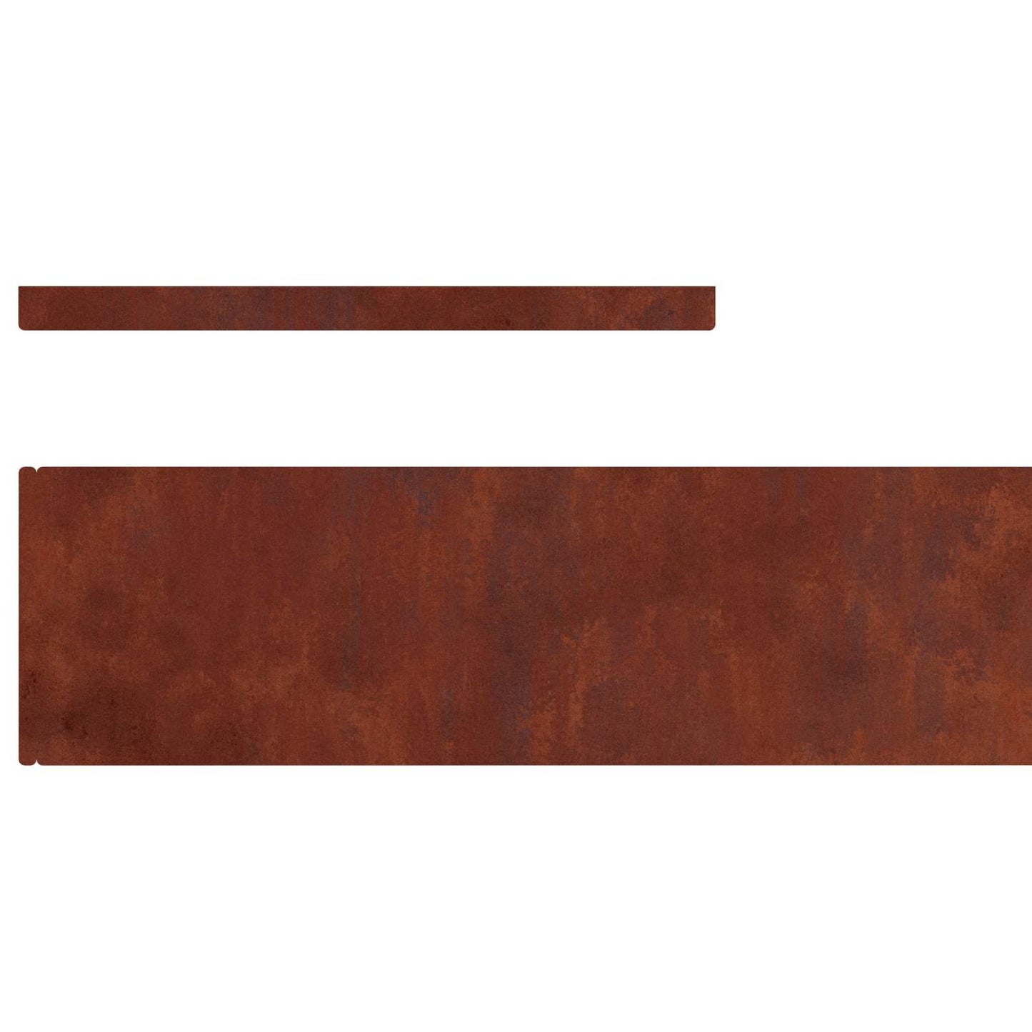 Lawn Edging 4 pcs 450 x 0.05 x 15 cm Weathering Steel Rusty