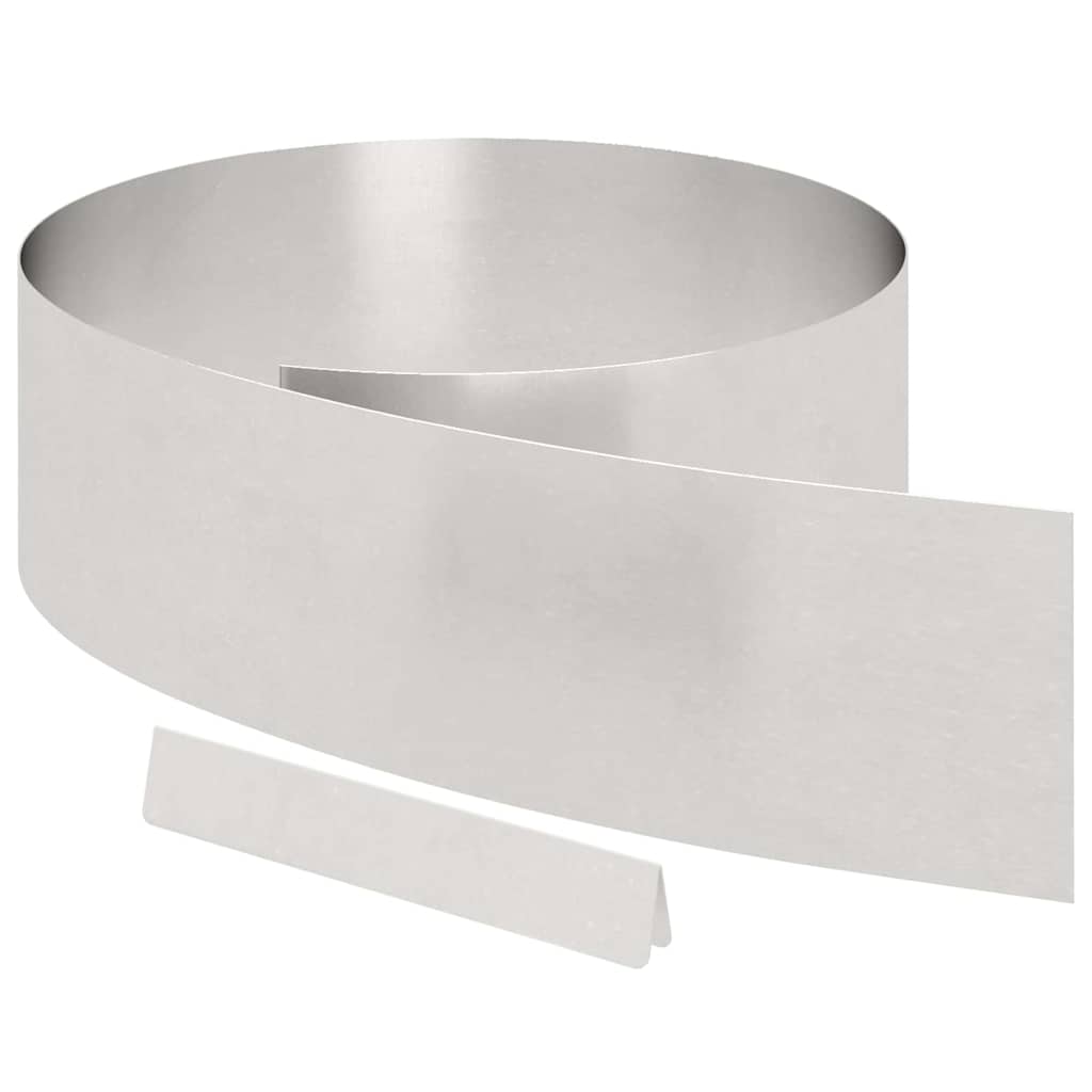 Lawn Edging 450 x 0.05 x 20 cm Stainless Steel Silver