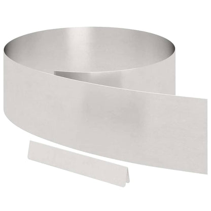 Lawn Edging 450 x 0.05 x 20 cm Stainless Steel Silver