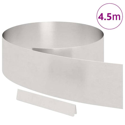 Lawn Edging 450 x 0.05 x 20 cm Stainless Steel Silver
