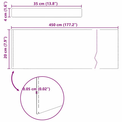 Lawn Edging 4 pcs 450 x 20 cm Stainless Steel Silver