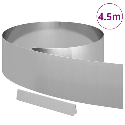 Lawn Edging 450 x 0.05 x 20 cm Galvanised Steel Silver