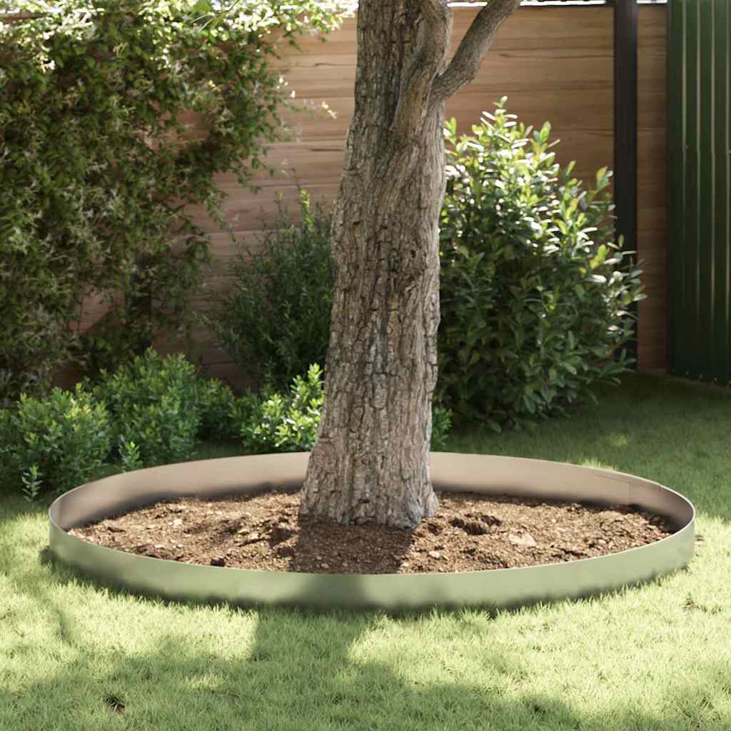 Lawn Edging 4 pcs 450 x 20 cm Galvanised Steel Silver