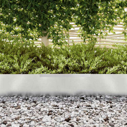 Lawn Edging 450 x 25 cm Stainless Steel Silver
