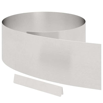 Lawn Edging 450 x 25 cm Stainless Steel Silver